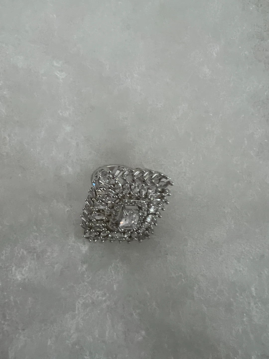 Square Silver Ring - photo 2