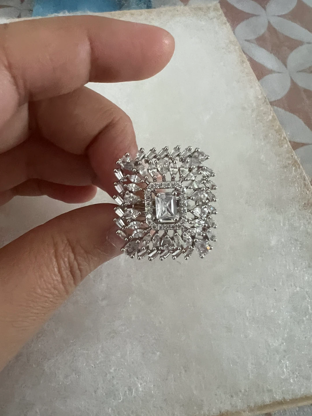 Square Silver Ring