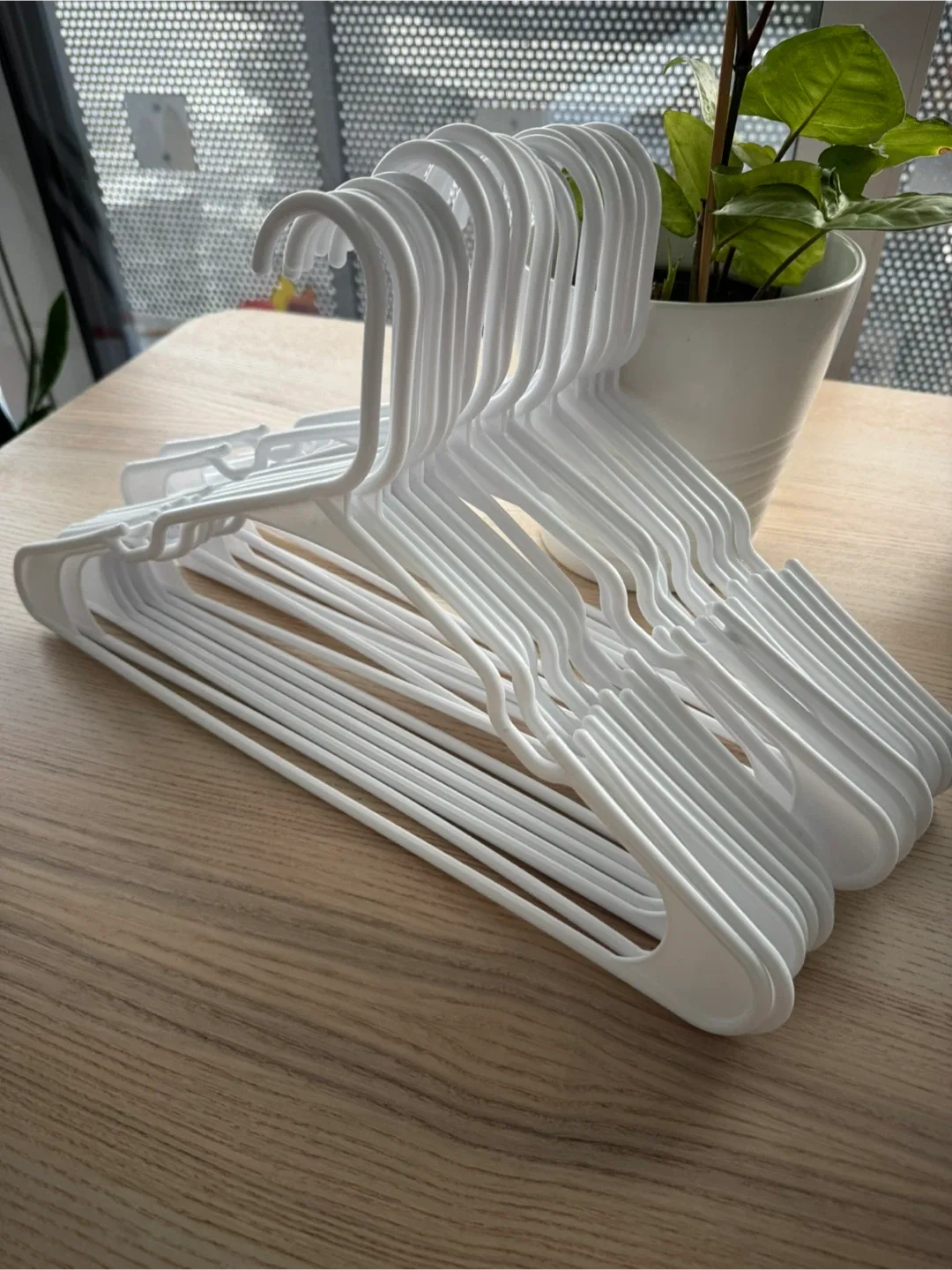 IKEA White Plastic Hangers