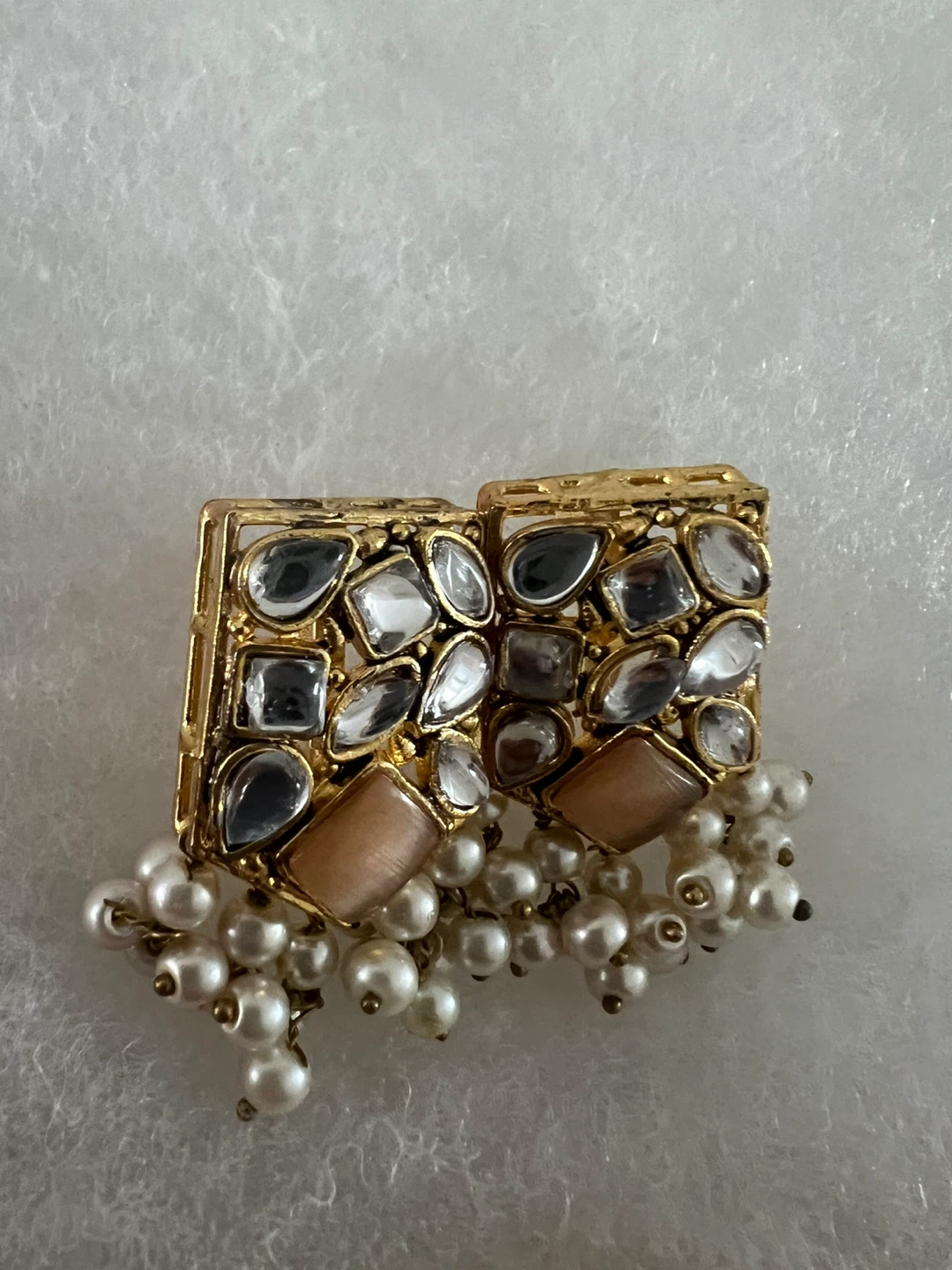 Drop Earrings with Pearls - photo 2