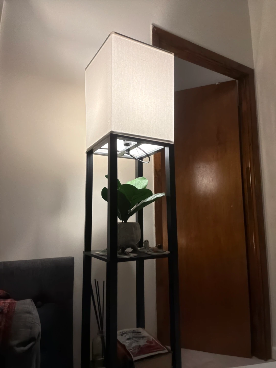 Floor Lamp with Shelves