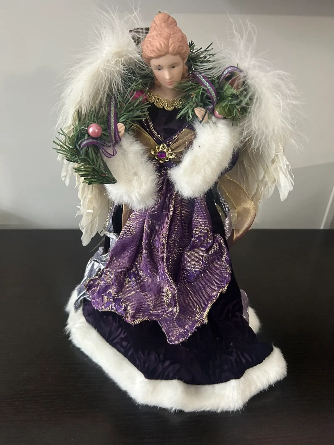 Angel Tree Topper - Purple & Gold