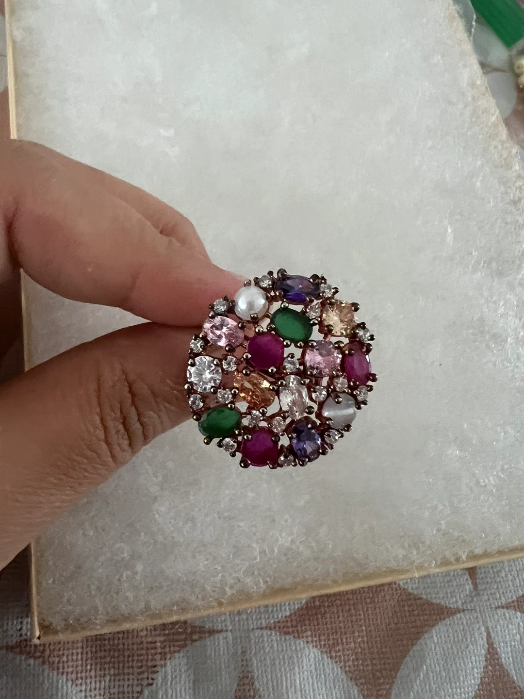 Multi-gemstone Cocktail Ring