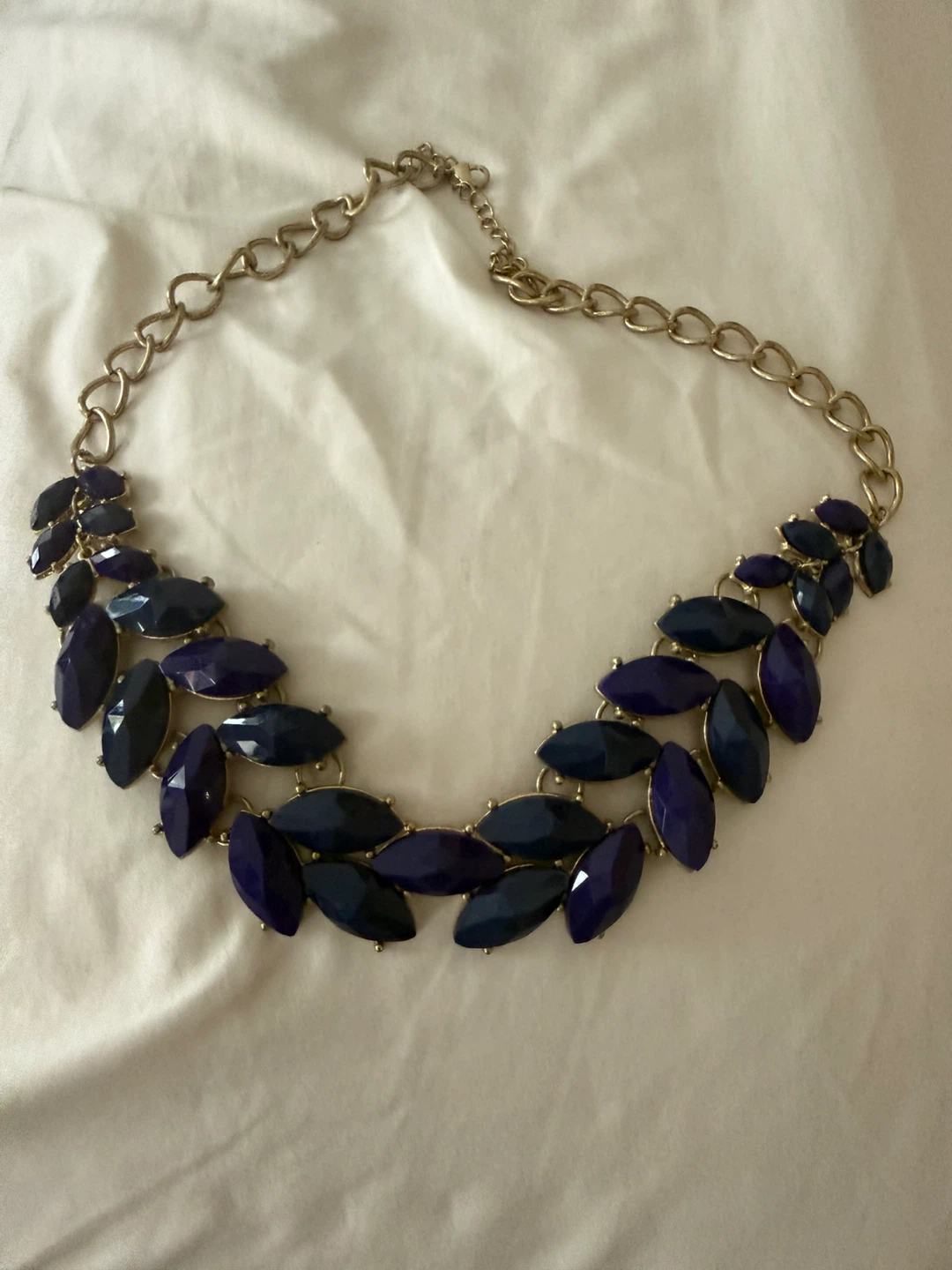 Navy Blue Stone Statement Necklace