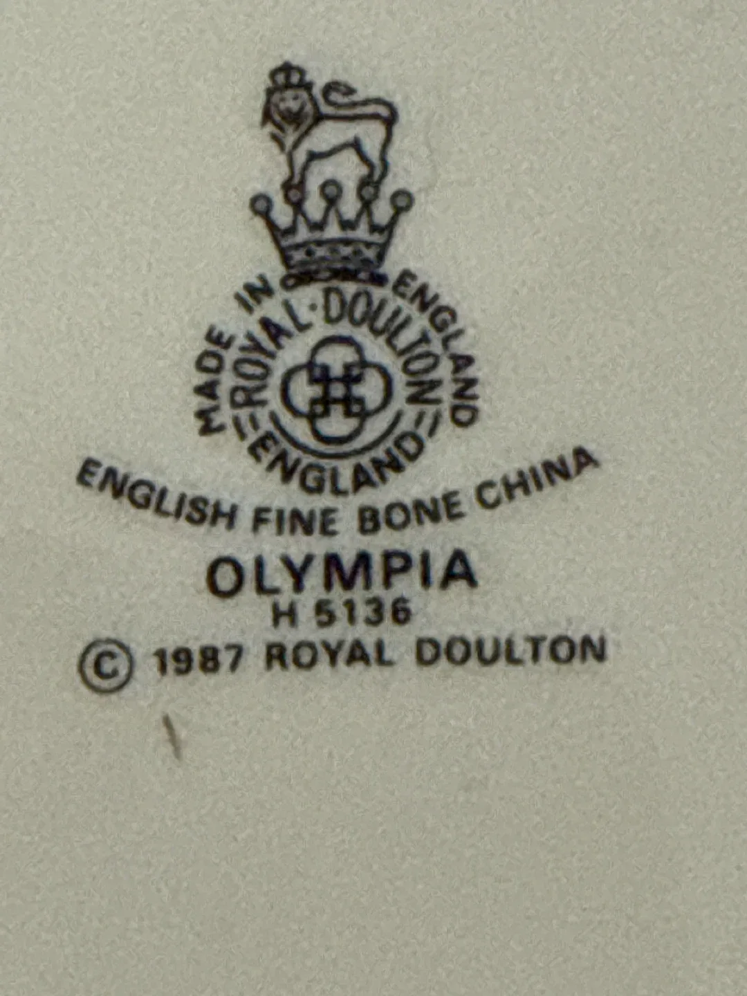 Discontinued Royal Doulton Olympia Plates