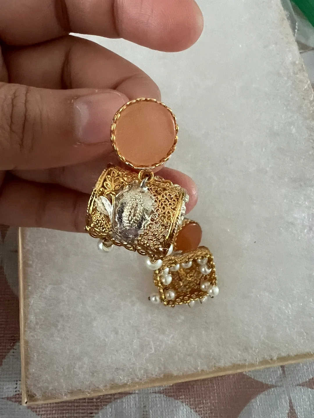 Gold Tone Dangle Earrings