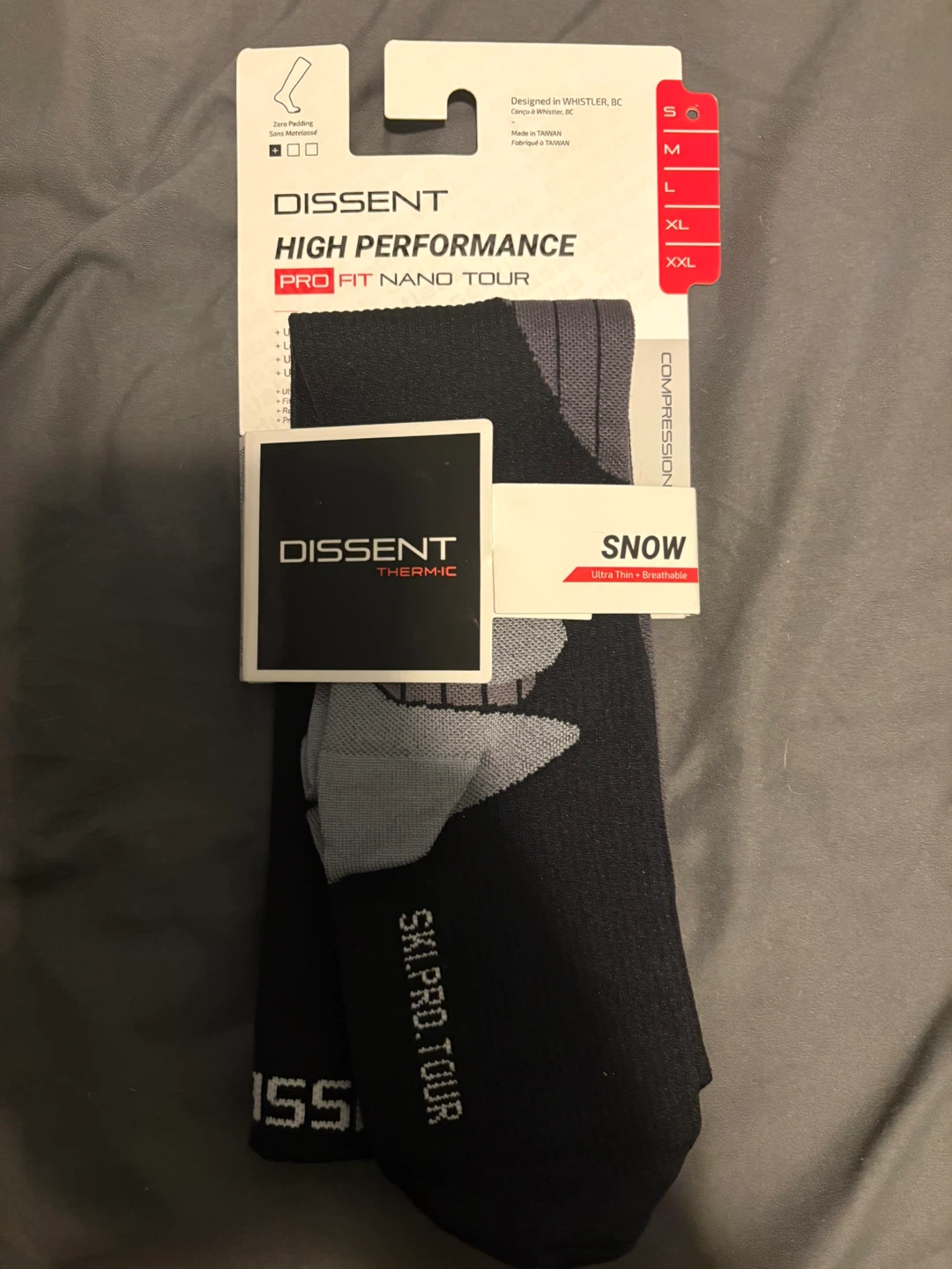 Dissent Ski Pro Tour Nano Socks Size S
