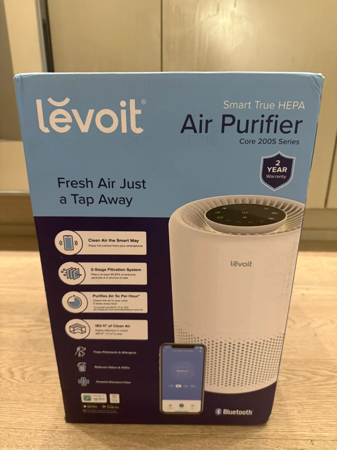 Levoit Core 200S Smart True HEPA Air Purifier - New