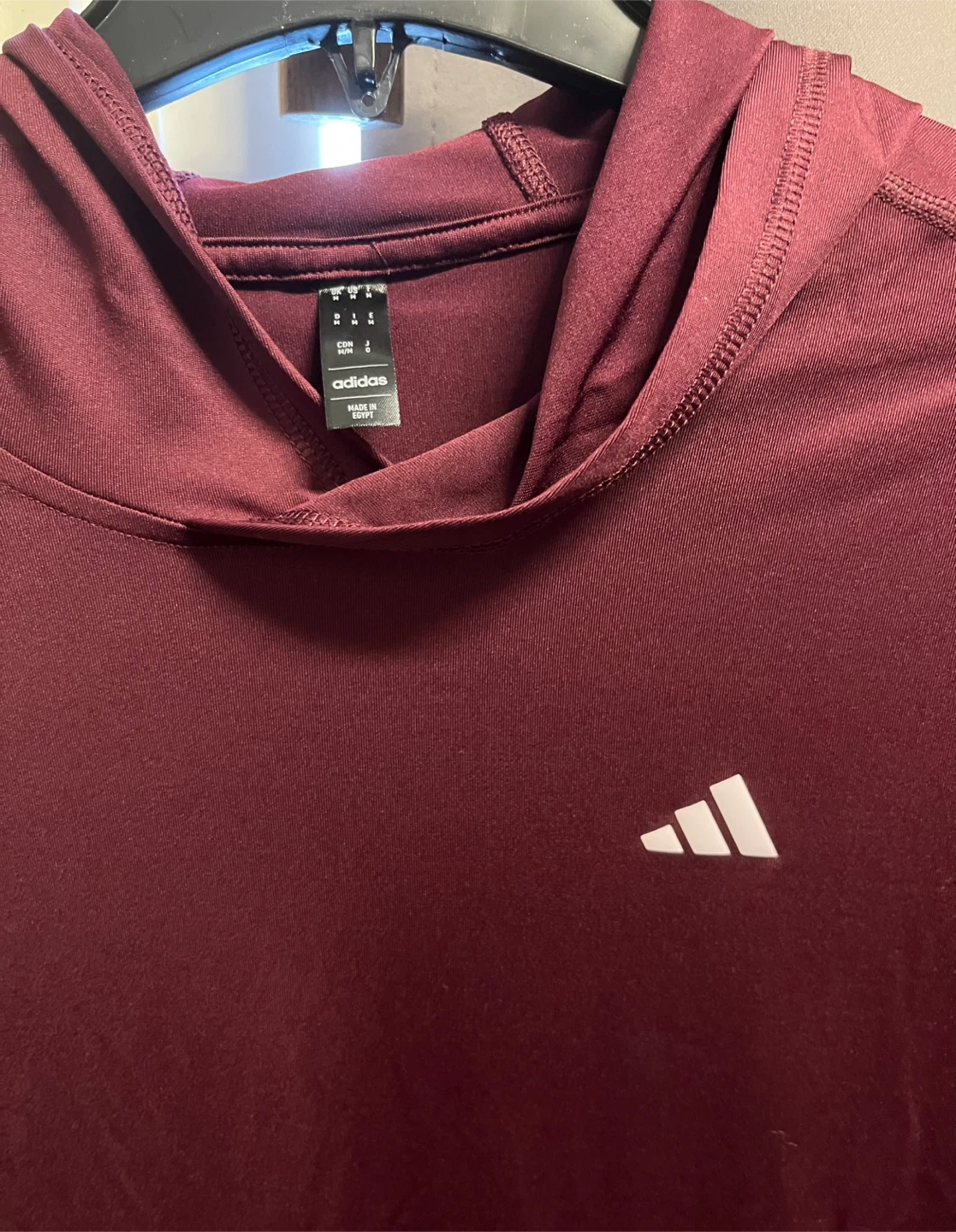 Adidas Burgundy Hoodie - size medium-Brand New - photo 2