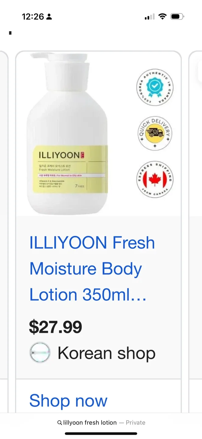 ILLIYOON Fresh Moisture Lotion 350ml