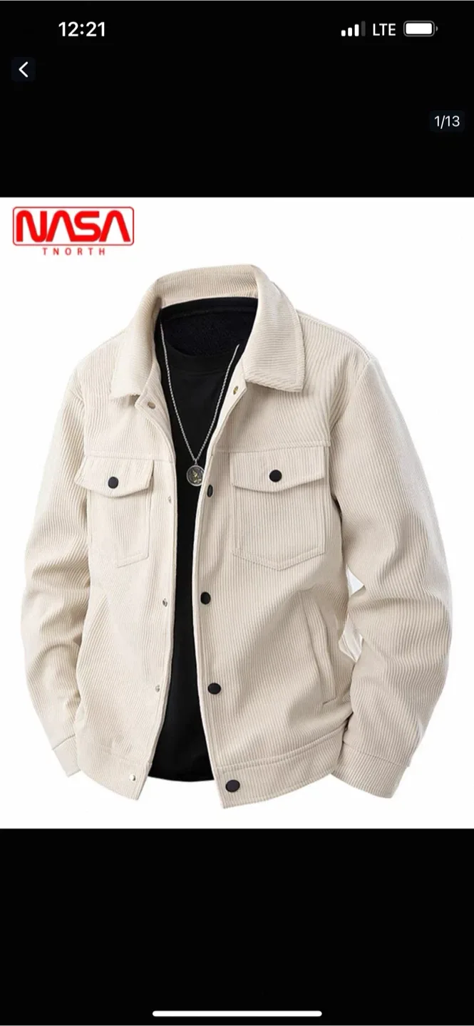 NASA TNORTH Corduroy Fleece-Lined Jacket