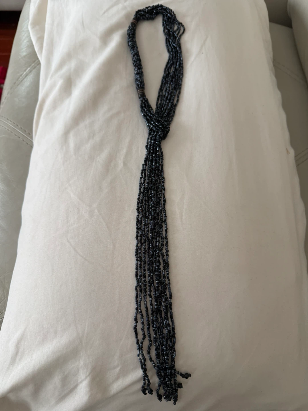 Beaded Necklace - Blueish/ greyish