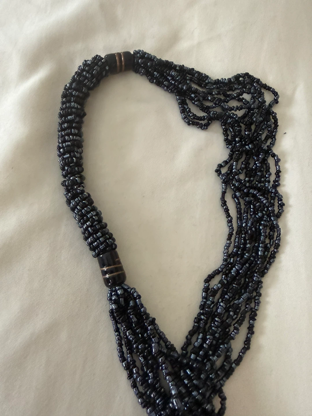 Beaded Necklace - Blueish/ greyish - photo 2