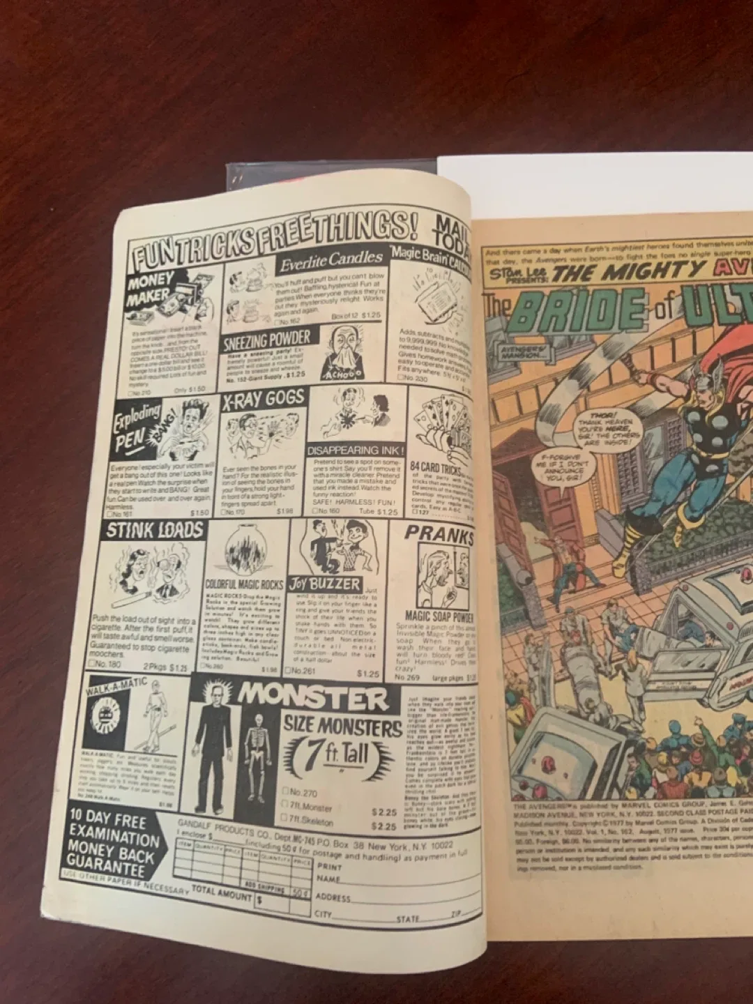 Vintage 1977 Avengers #162 Marvel Comic Book image indicator(8)