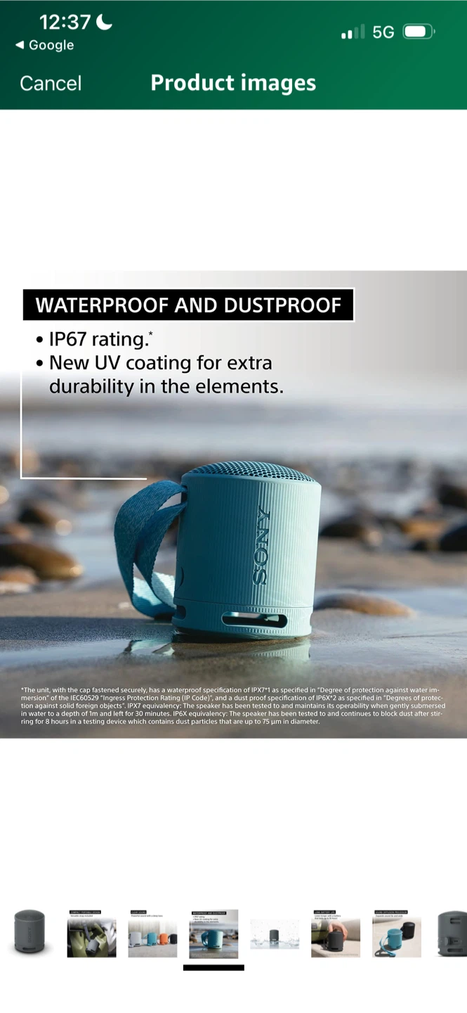 New Sony SRS-XB100 Bluetooth Speaker - Waterproof & Dustproof - photo 3