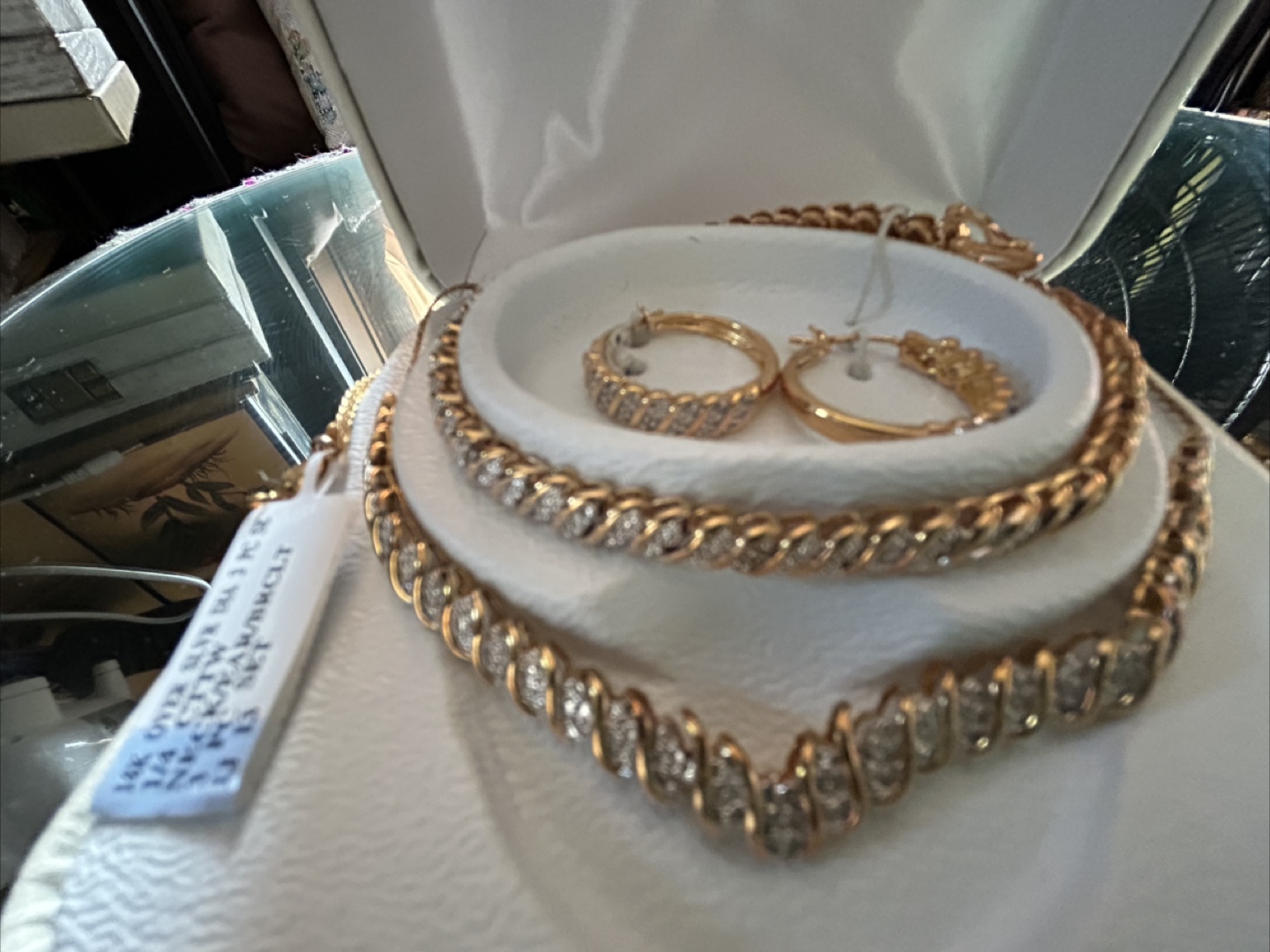 New 14K Gold Diamond 4 PC Set - photo 4