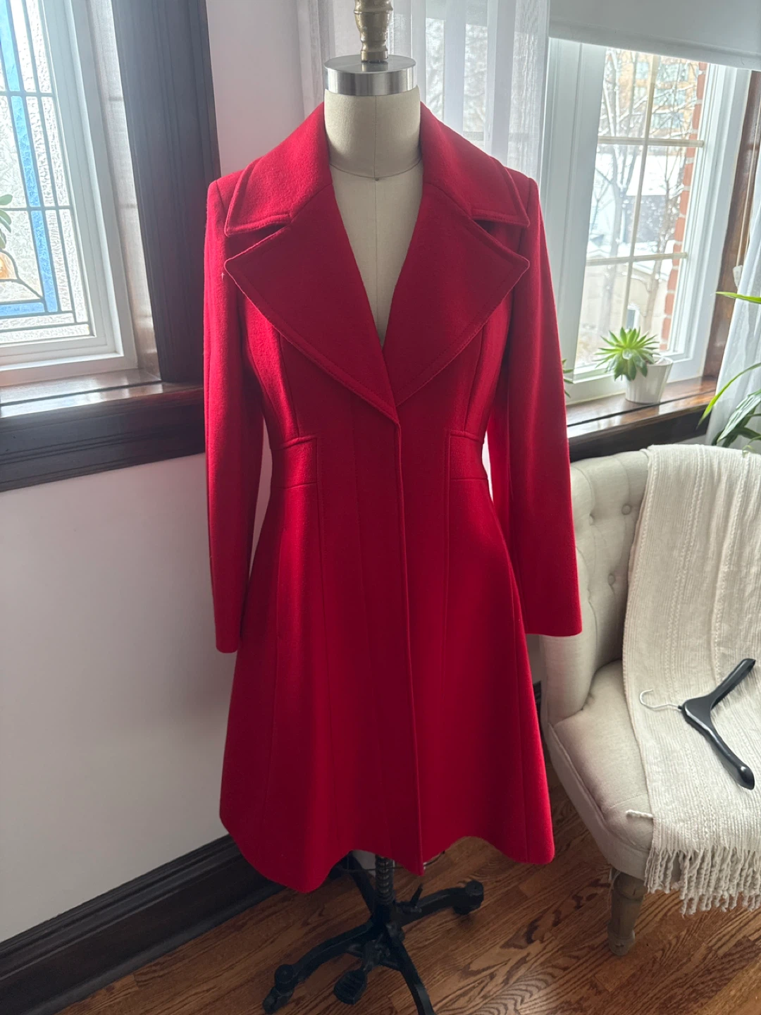 Shani Red Wool Coat
