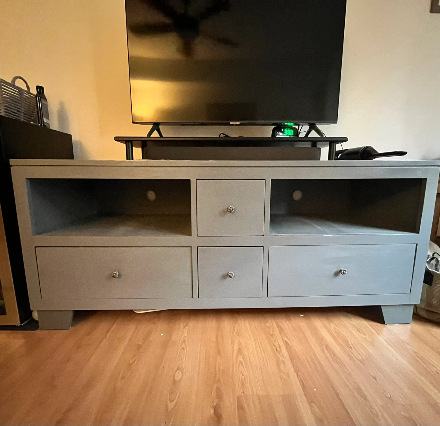 Gray Media Console