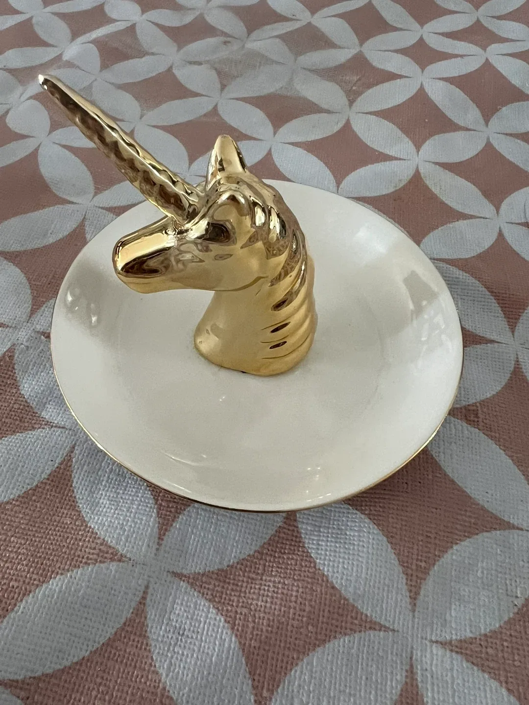 Unicorn Head Trinket Dish - Gold