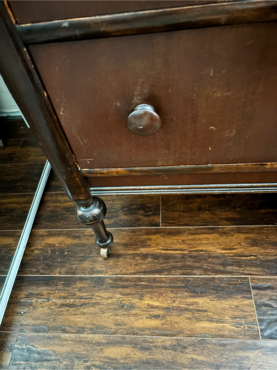 Antique Wooden Dresser with Mirror - photo 3