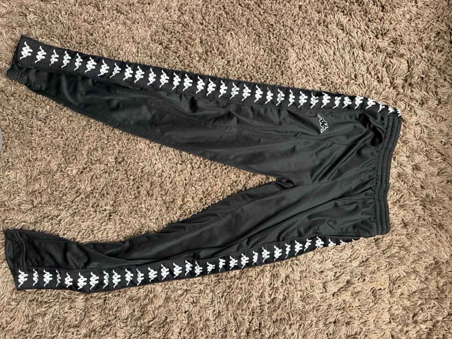 Kappa Black Track Pants - Size Large