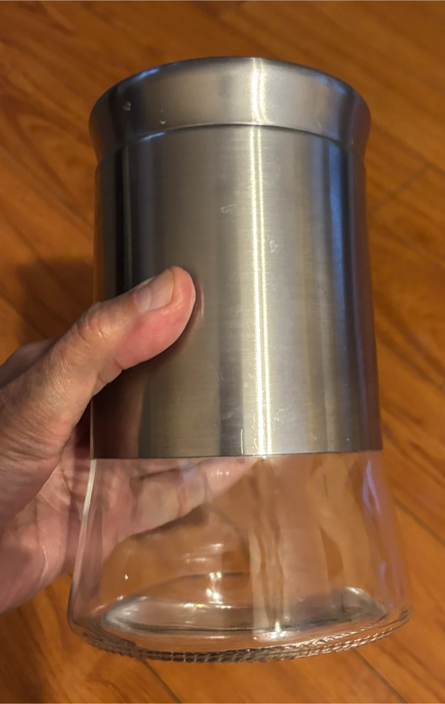 Stainless Steel & Glass Kitchen Jar - photo 2
