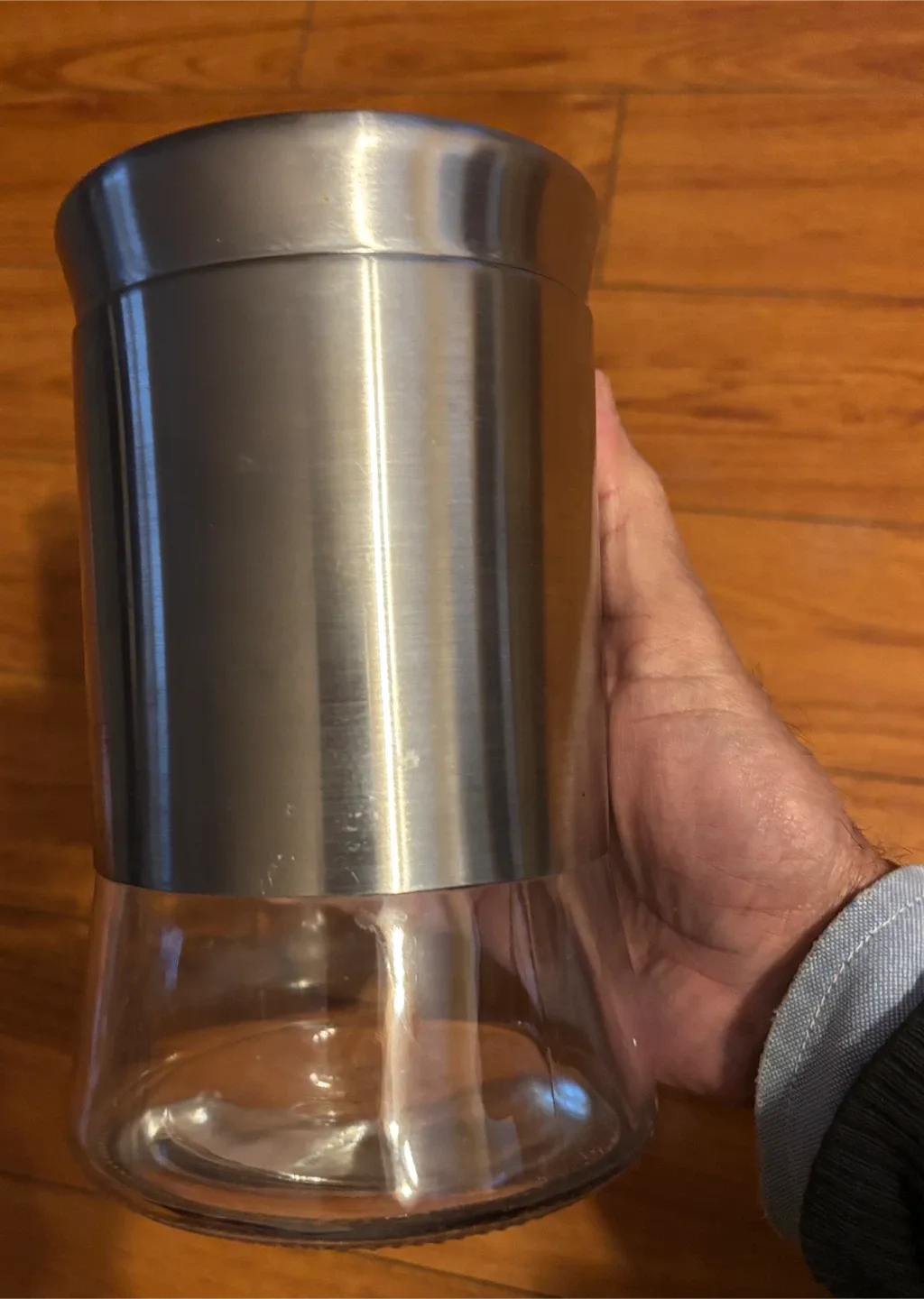 Stainless Steel & Glass Kitchen Jar