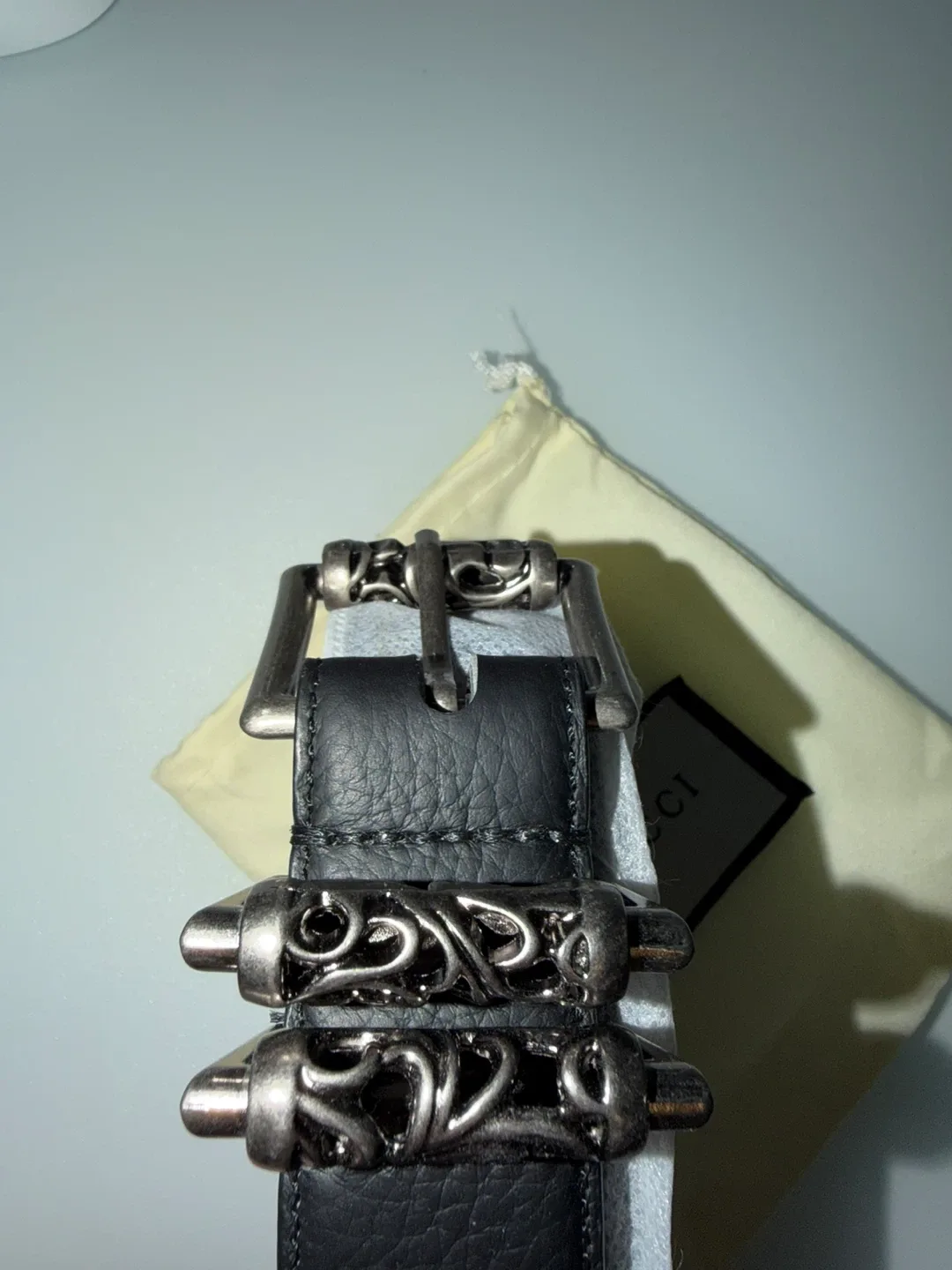 New Chrome Hearts Belt, Black Leather