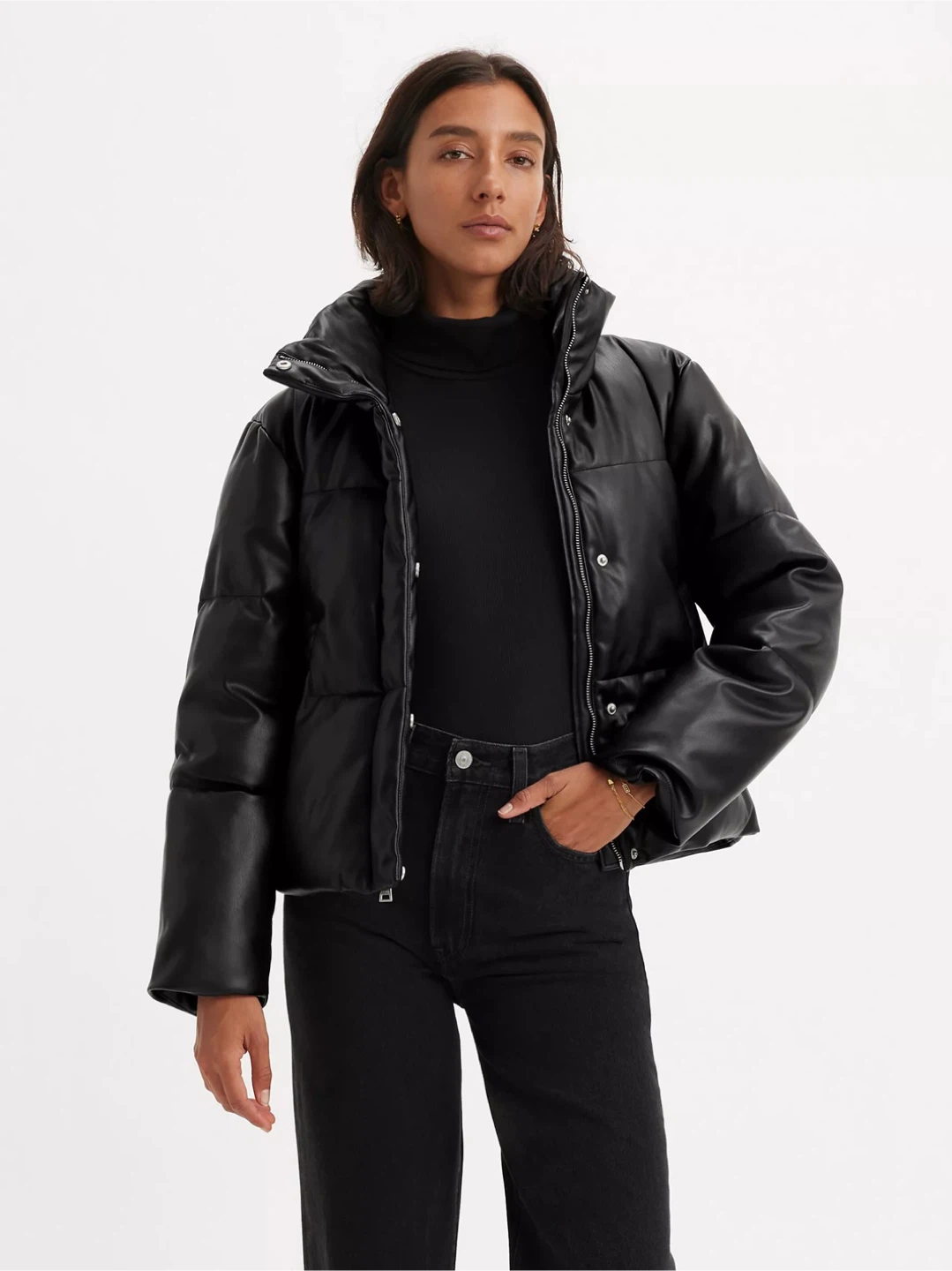 Levi’s Quilted Faux Leather Puffer Jacket