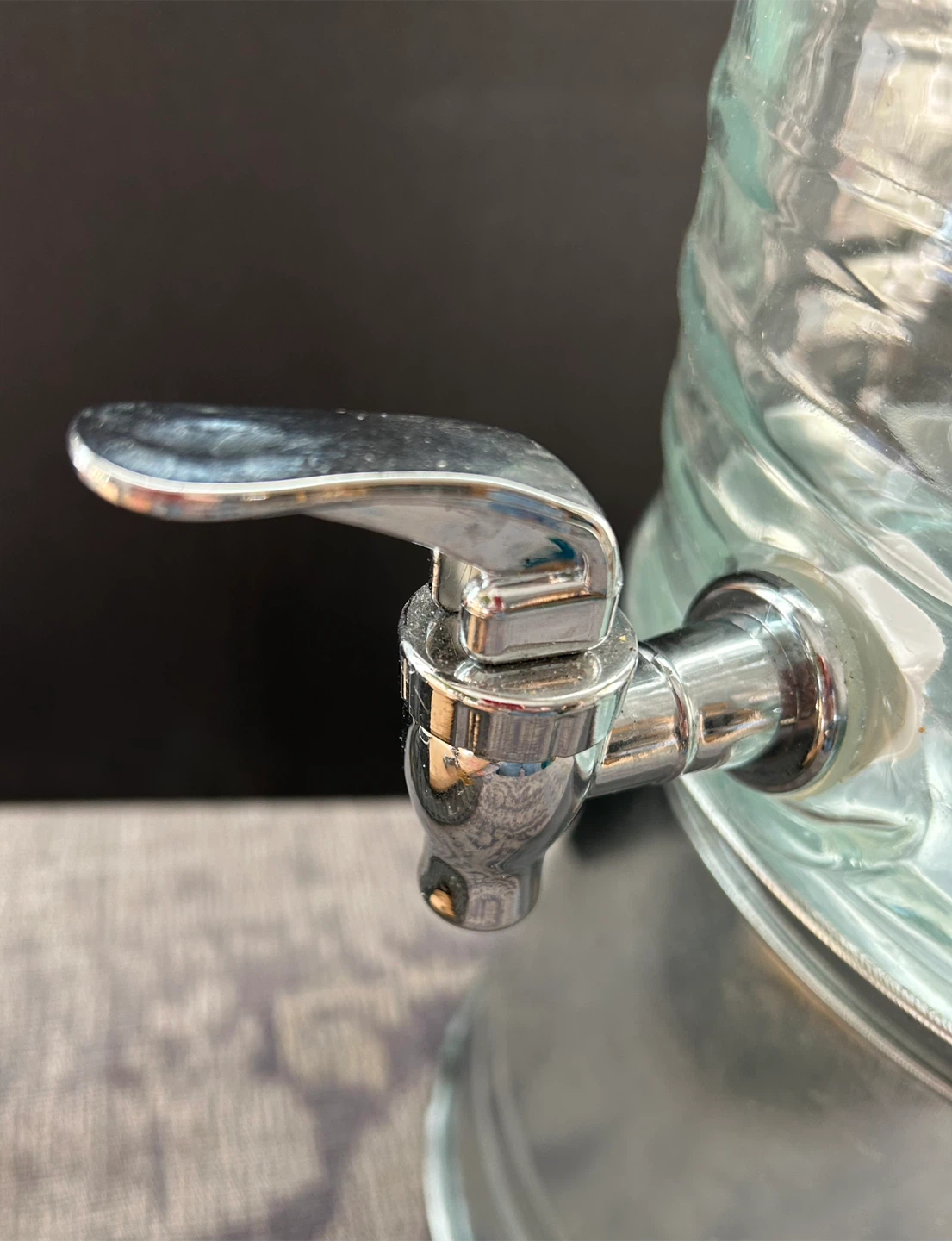 Glass Beverage Dispenser with Metal Stand - photo 3