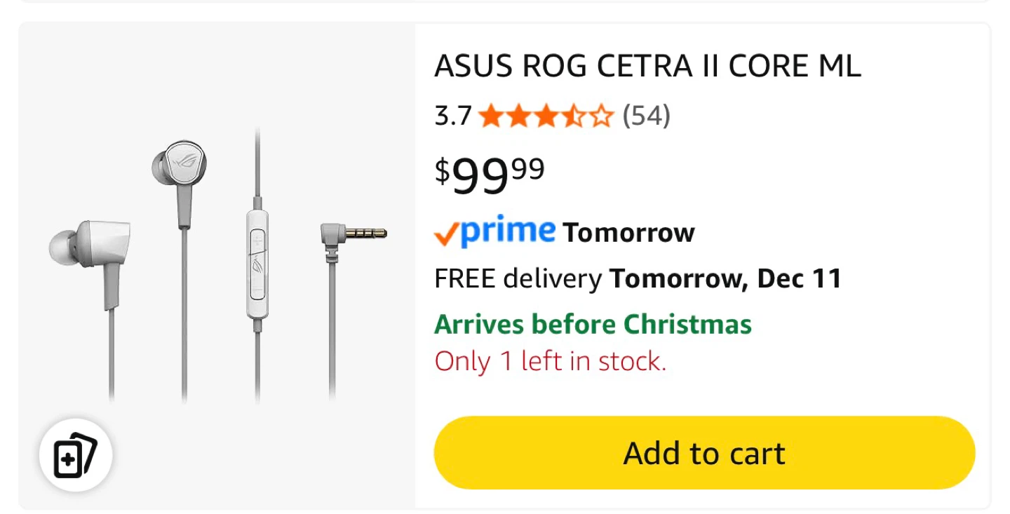 ASUS ROG Cetra II Core ML Gaming Headphones - NEW - photo 3