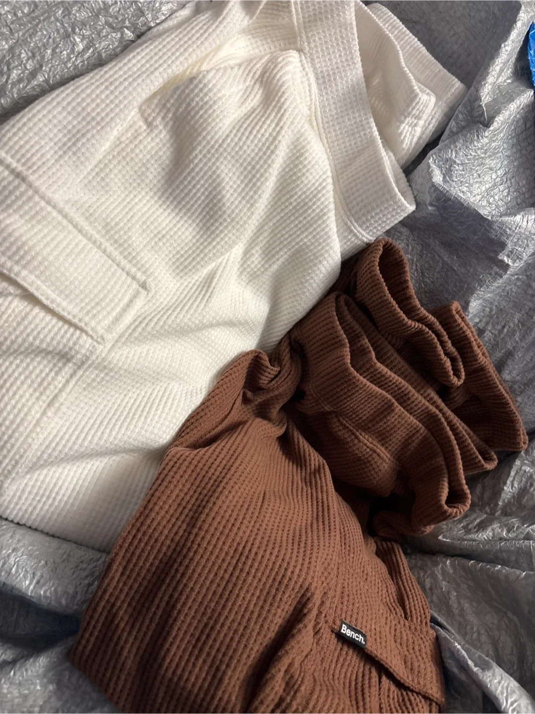NWOT Bench. XL/TG White & Brown Loungewear Set