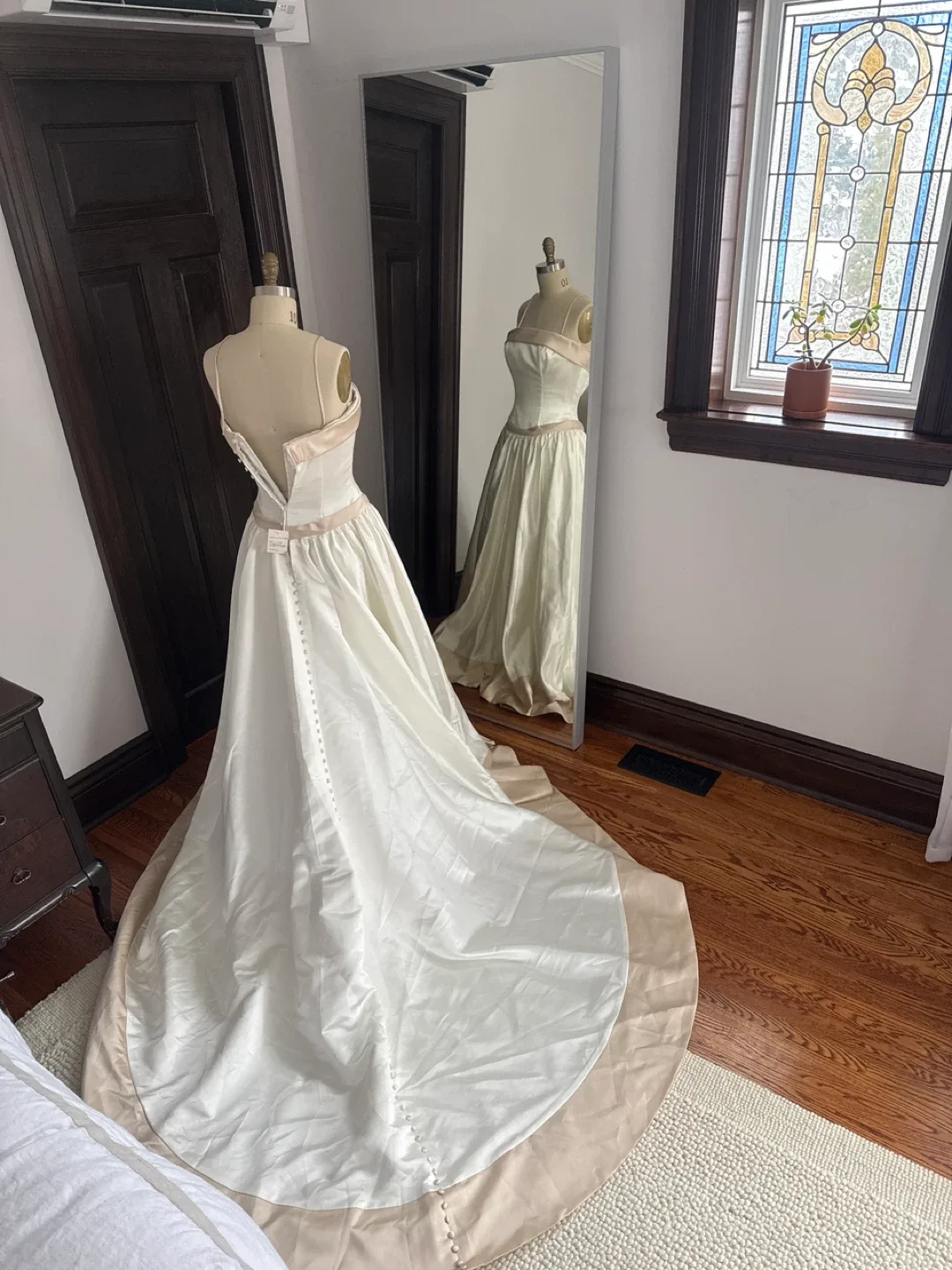 Ivory/Champagne Wedding Dress - Size 10