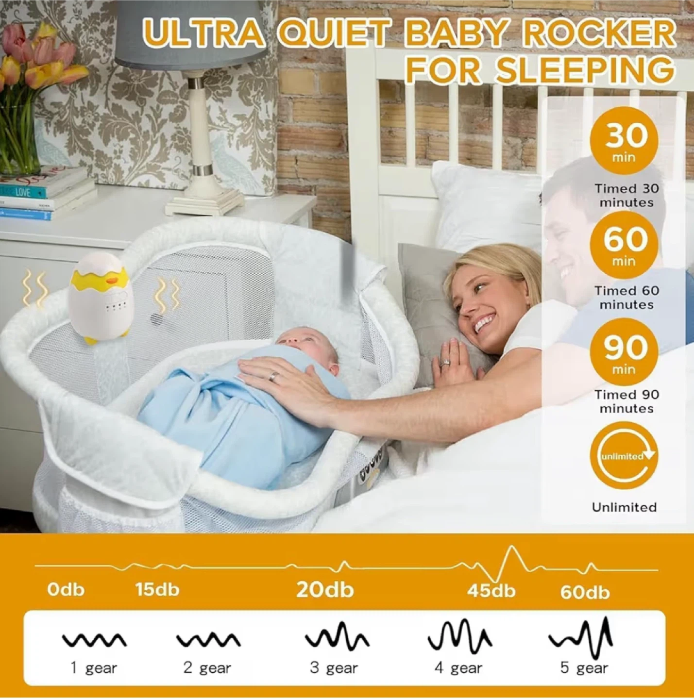New Baby Stroller Rocker - Ultra Quiet for Sleeping - photo 3