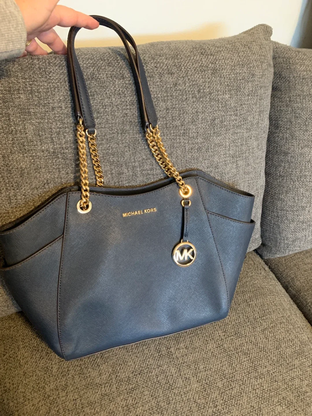 Michael Kors Navy Blue Tote Bag