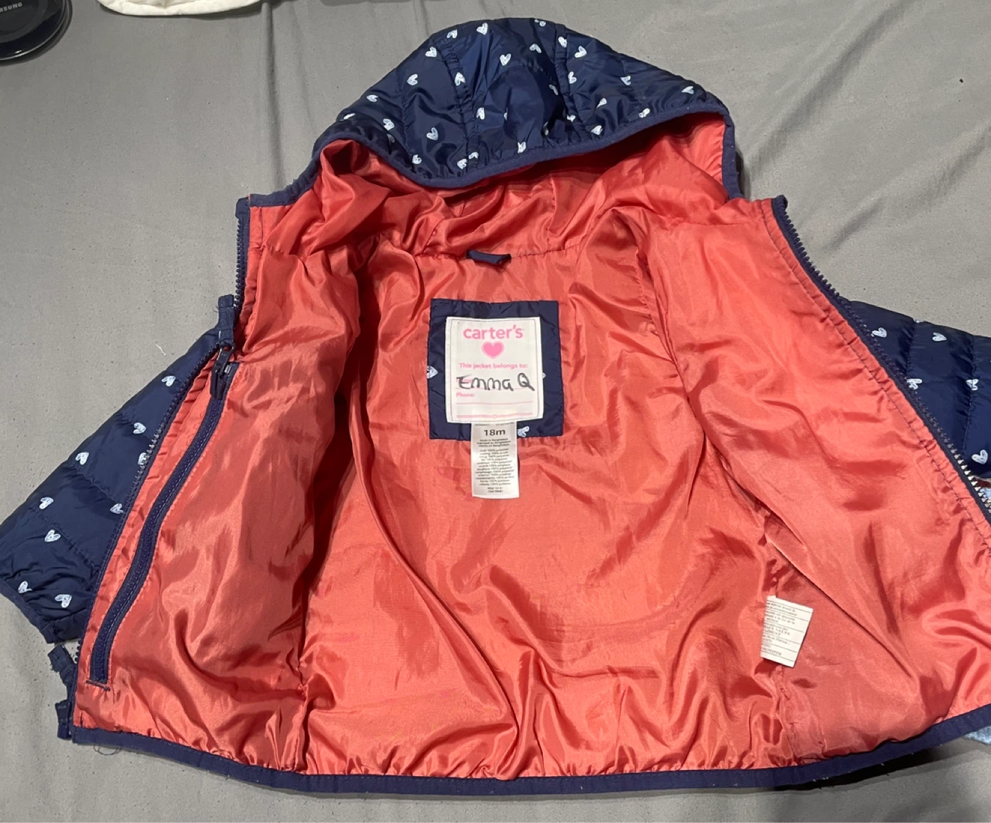 Carter's Puffer Jacket & Hat Set - photo 3