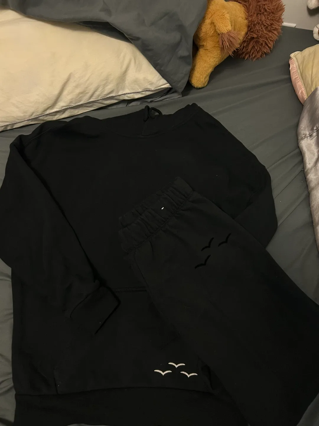 Lazy pants Black Hoodie & Sweatpants Set