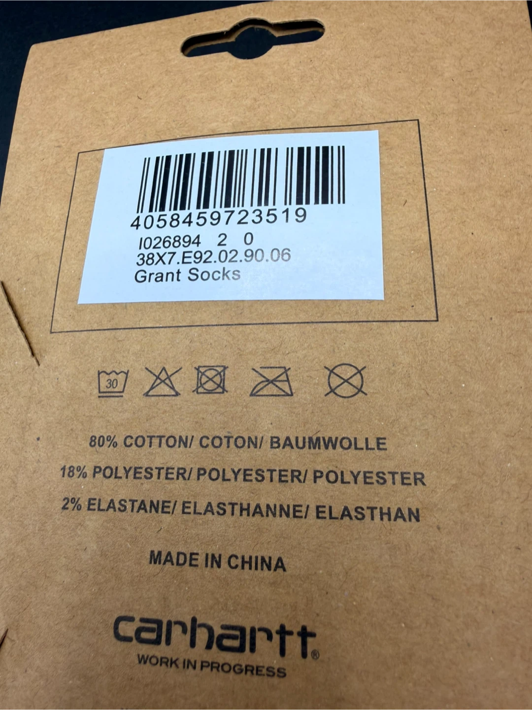 Carhartt Grant Socks, White, EU 39-46 (UK 6-11) - photo 4