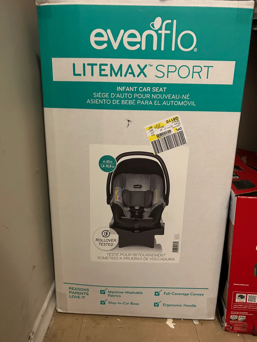 Evenflo LiteMax Sport Infant Car Seat - New in Box