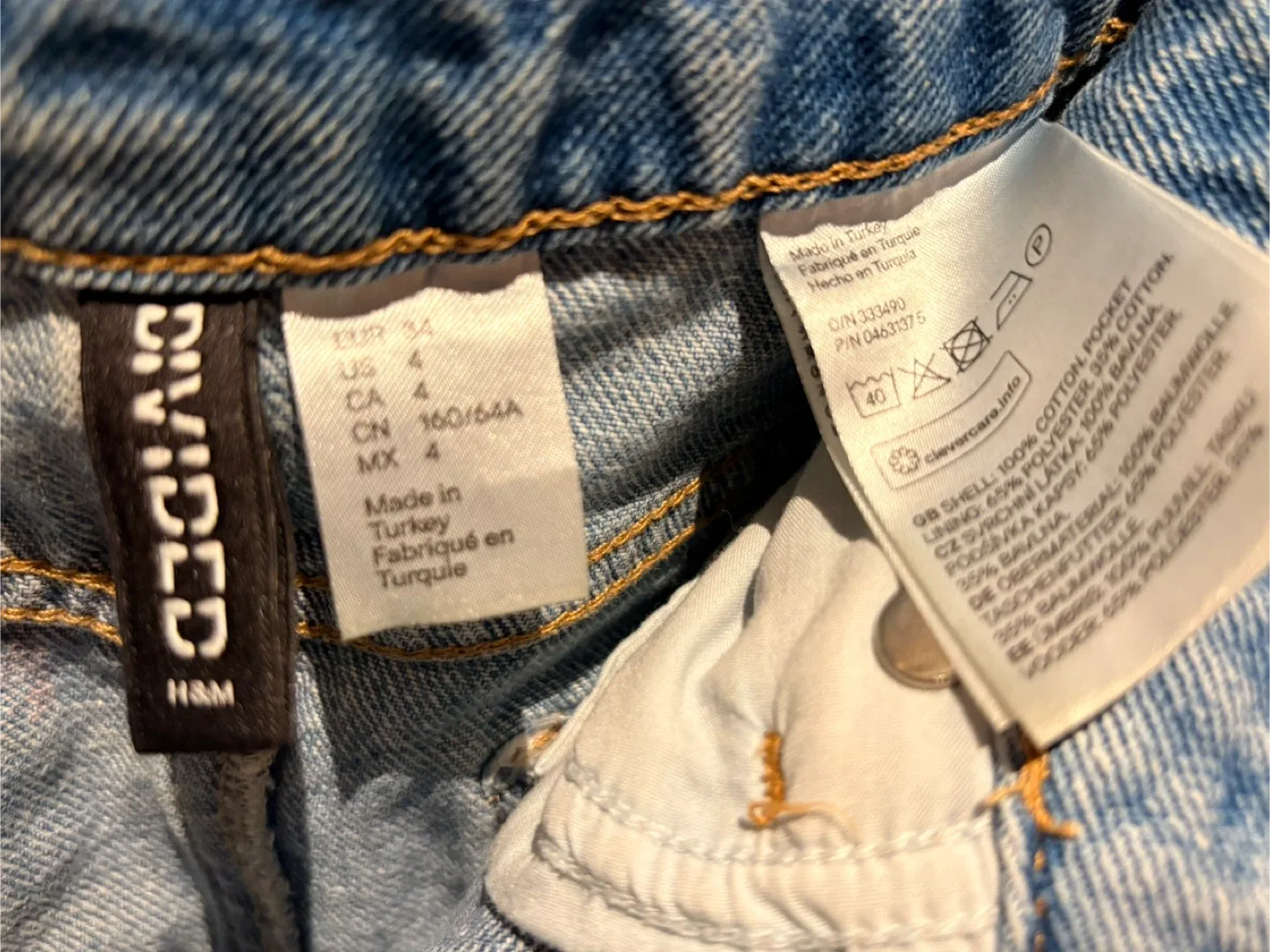 Womens H&M Divided Denim Mini Skirt - Size 4 image indicator(3)