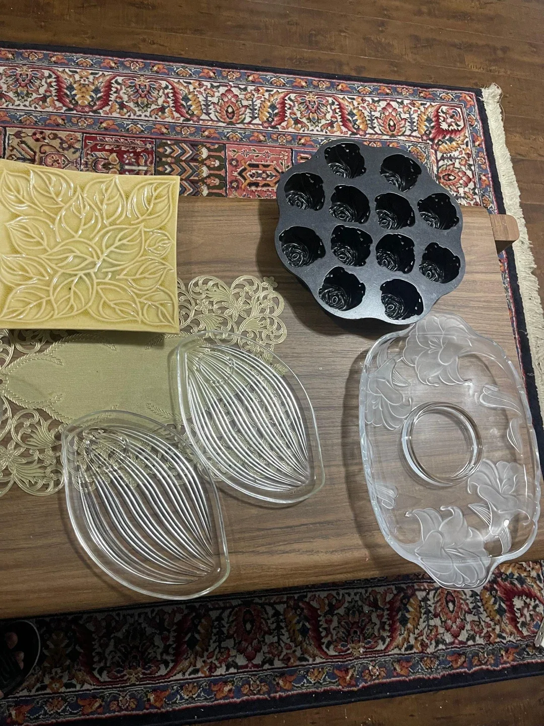 Moving Sale- Rose Shaped Muffin Pan & Kitchen Items