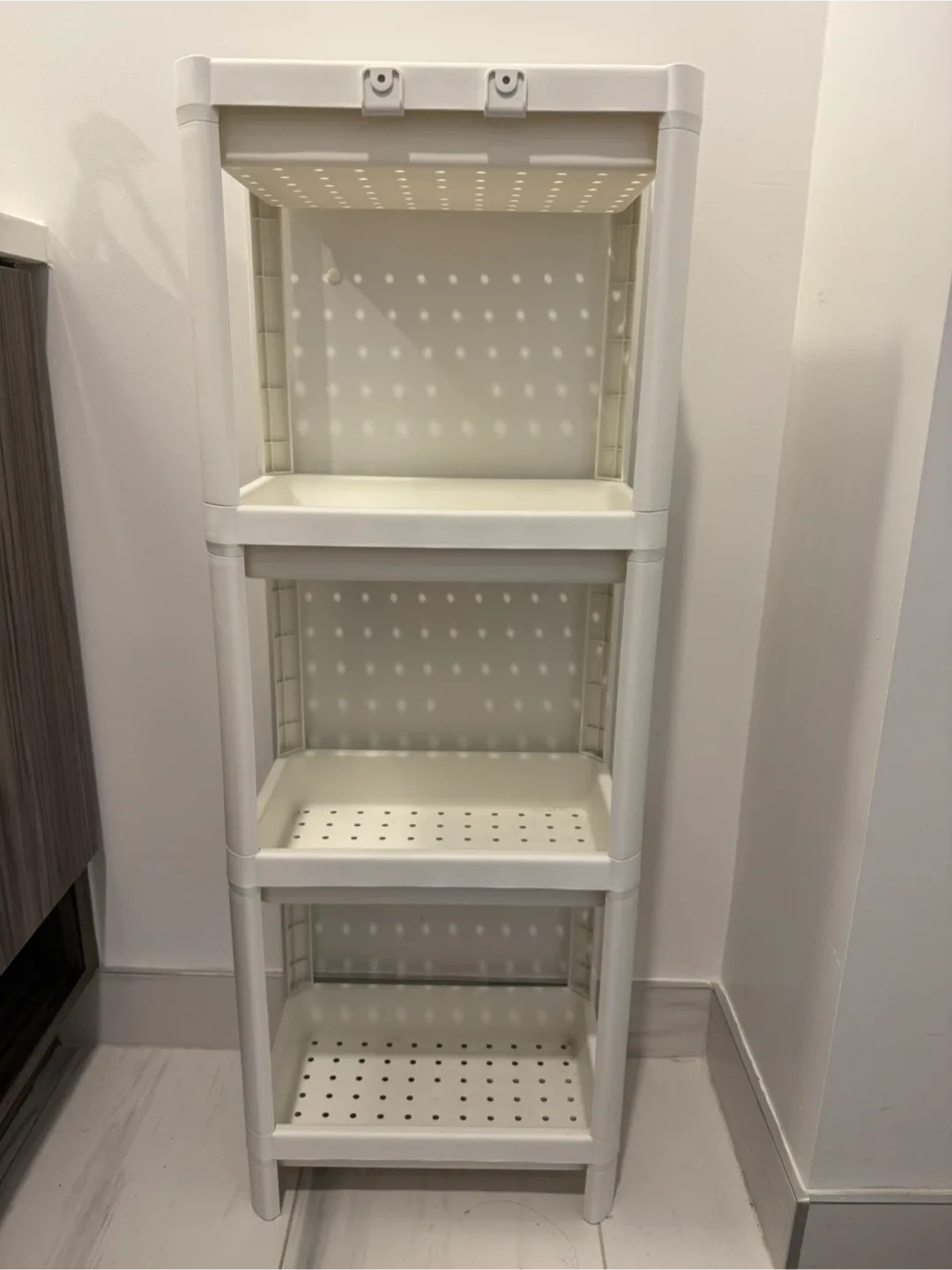 IKEA White Plastic 4-Tier Shelf