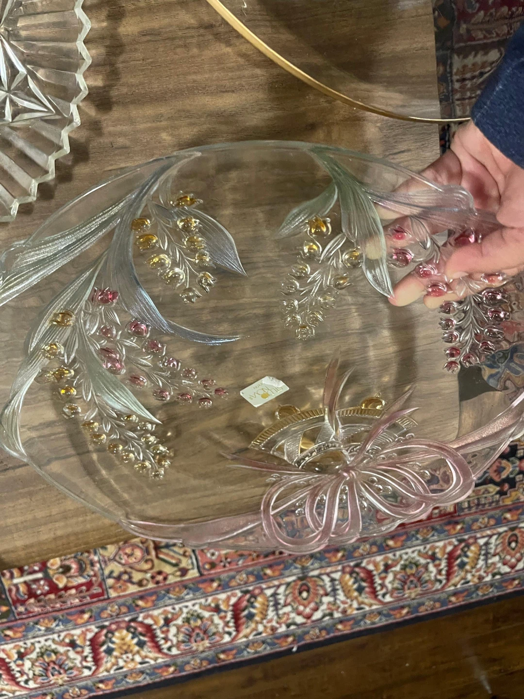 Decorative Glass Serving Platter