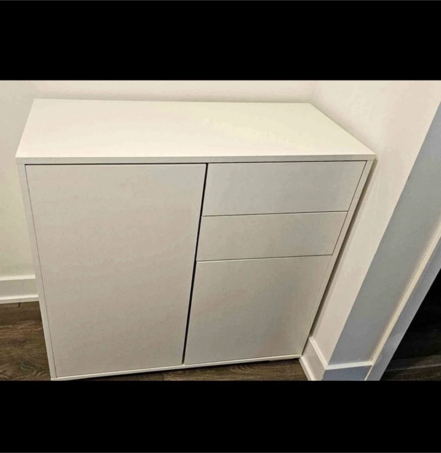 White Cabinet with Door and Drawers - photo 3