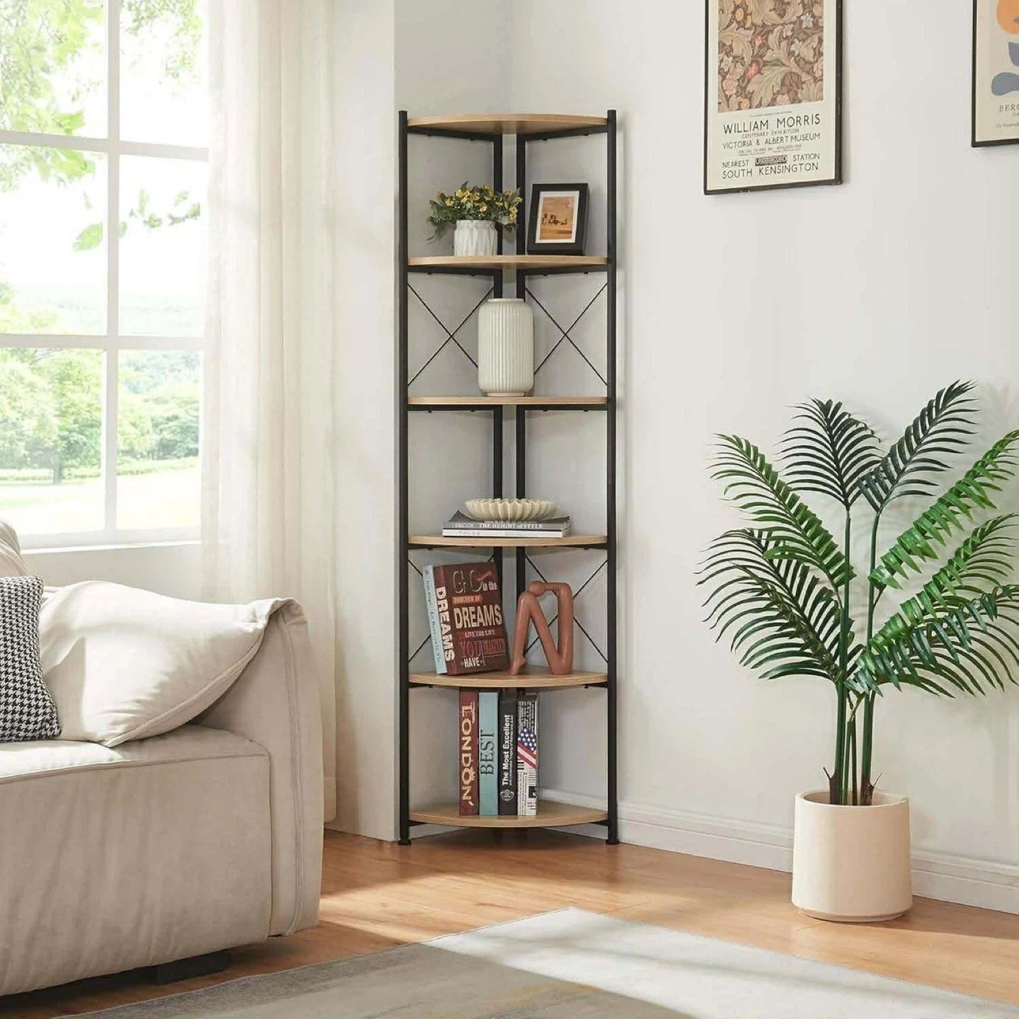 Corner Shelf, 5-Tier Bookshelf - photo 2