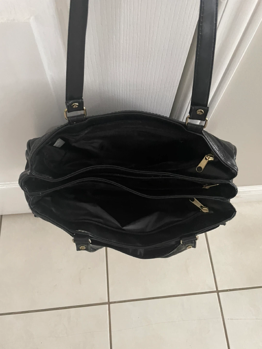 Black Leather Shoulder Bag - photo 2