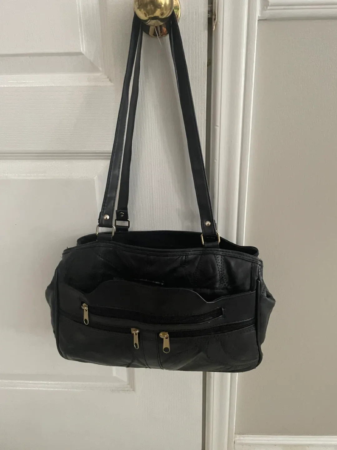 Black Leather Shoulder Bag