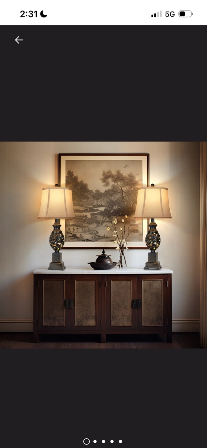 New Pair of Alcine Table Lamp, 28 inch Height