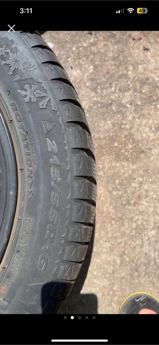 Set of 4 Winter Tires 215/55R16 - photo 2