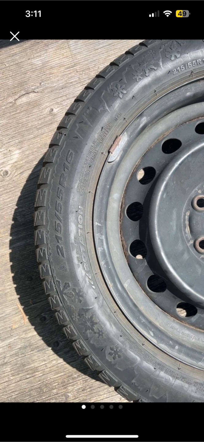 Set of 4 Winter Tires 215/55R16 - photo 5